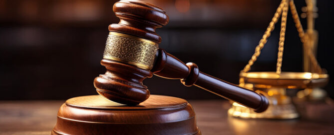 Gavel on top of a desk